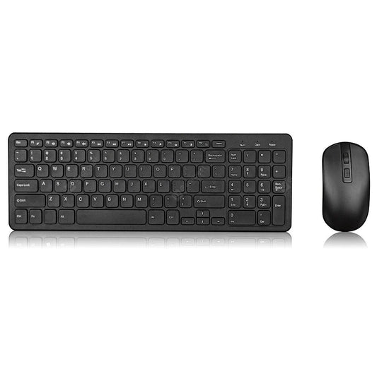 Wireless Ultra Thin Keyboard And Mouse Black
